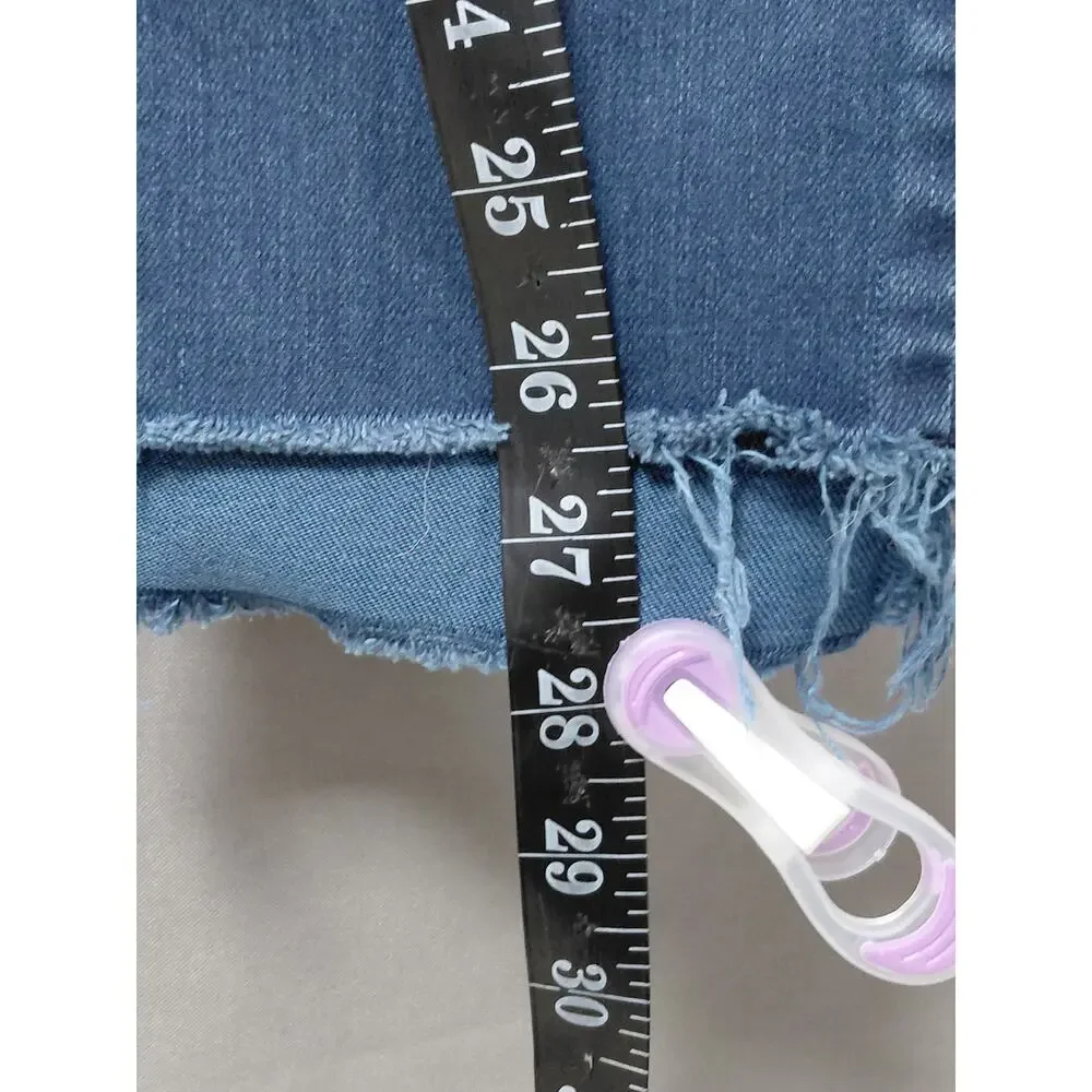 Michael Kors Blue Raw Hem Skinny Medium Wash Denim Jeans Women Size 4